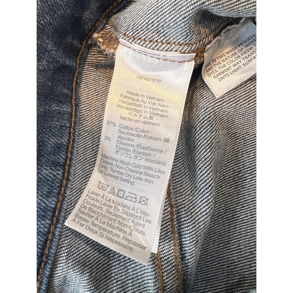 Madewell perfect vintage wide leg crop jeans 30 Medium Wash Chore Square Pockets - Picture 6 of 8